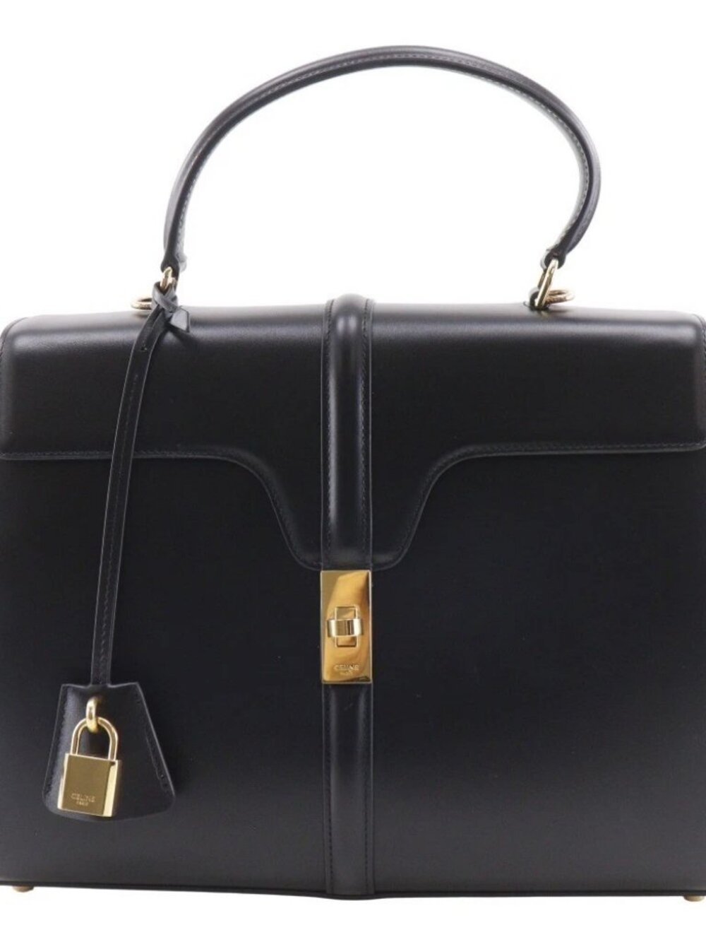 CELINE 16 Sèze Classic Handbag 187373BEY 2WAYShoulder black Calfskin Women